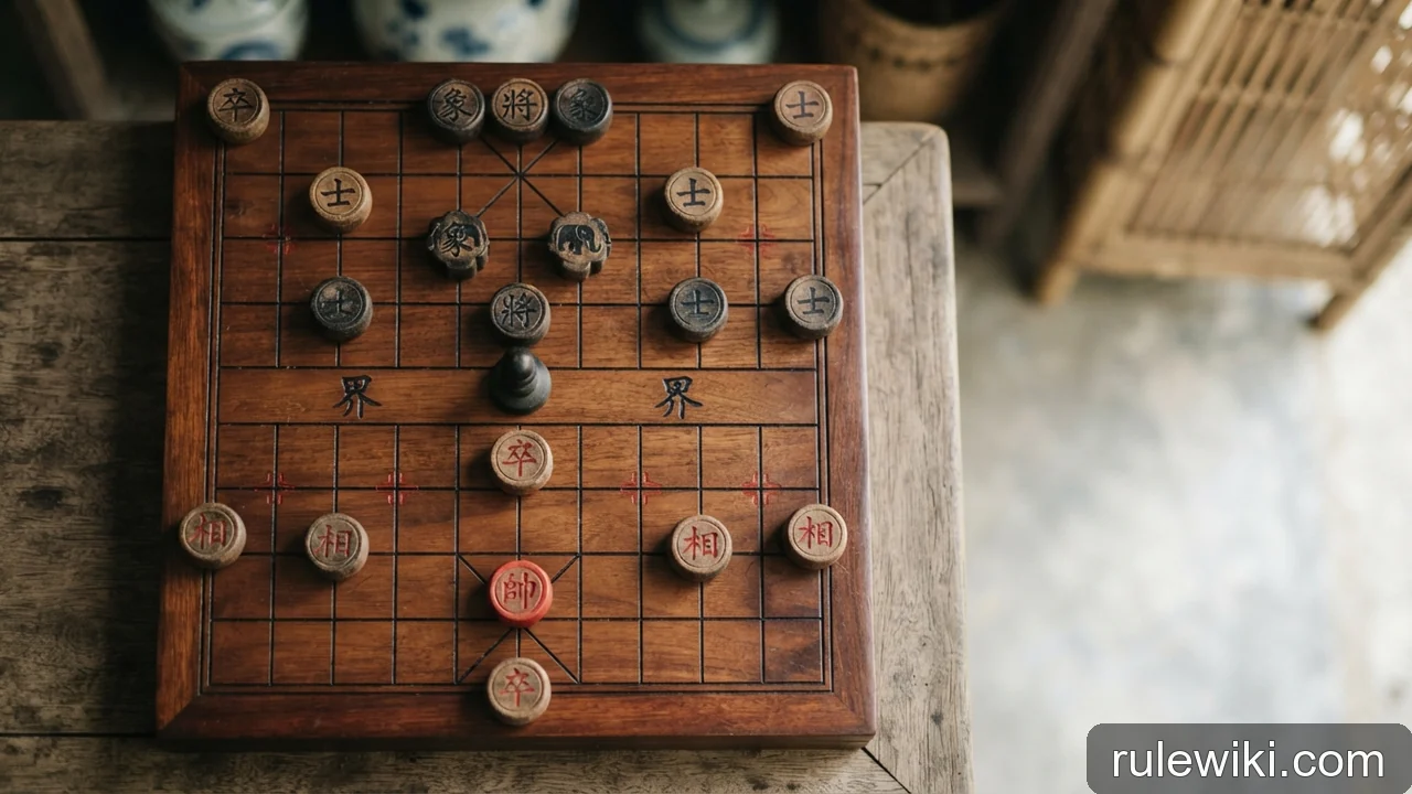 Minh họa: Cờ tướng tàn cuộc: thế cờ chốt đơn độc đối đầu sĩ tượng toàn