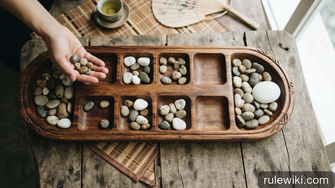 Minh họa cho Ô ăn quan: phân tích một lượt rải quân từng bước