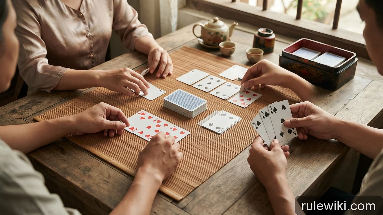 Minh họa cho Thuật ngữ Phỏm: cạ, nọc, móm, ù và gửi bài