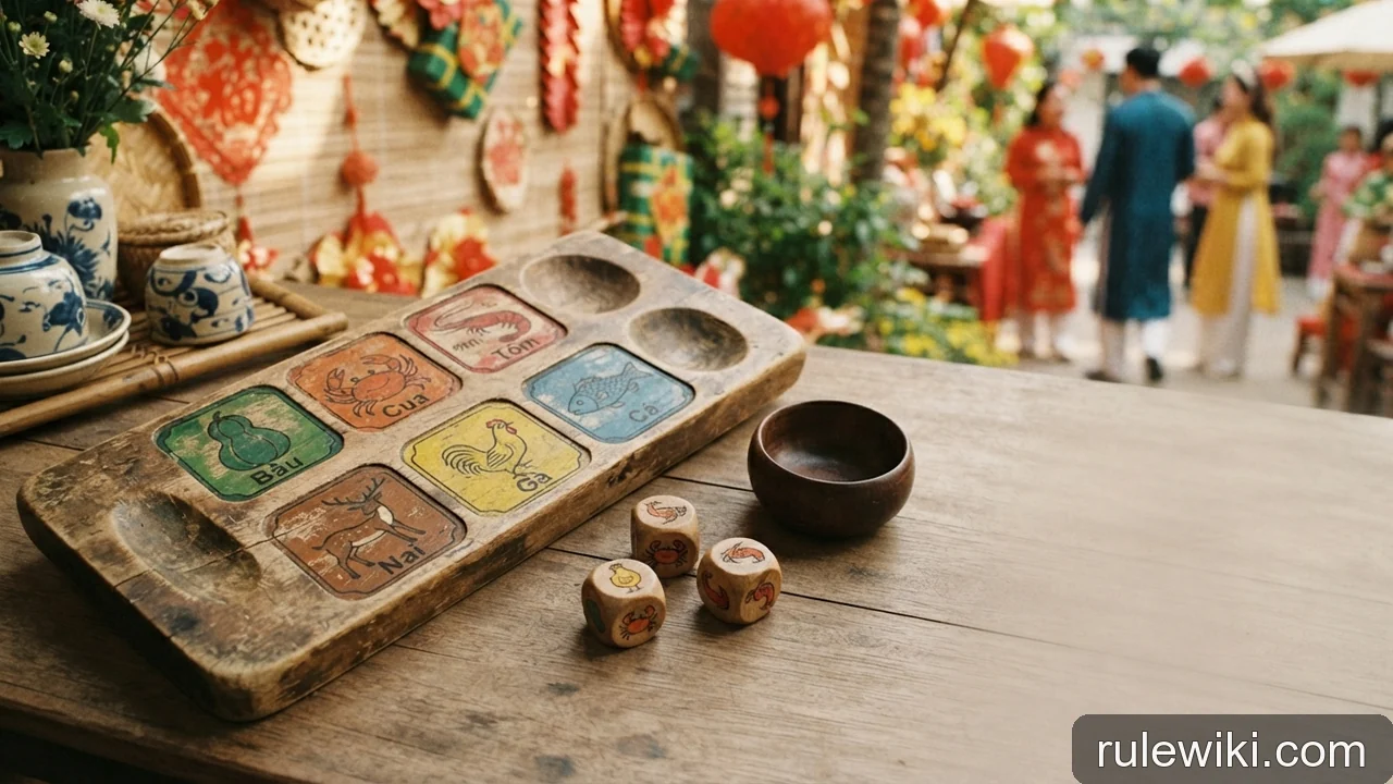 Minh họa: Trò chơi Bầu cua tôm cá: lịch sử dân gian và xác suất mặt xúc xắc